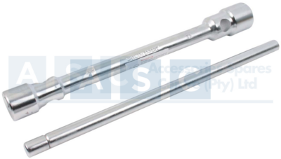 TRUCK WHEEL SPANNER 27X32MM W/BAR MATT CHROME CVR STEEL 130-140NM TORQUE