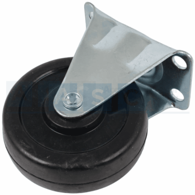 CASTOR WHEEL SET 1PC 75MM RUBBER STD MAX.WEIGHT 40KG
