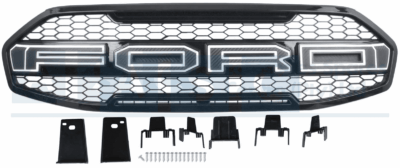 GRILLE BLACK  W/LEDS  EVEREST 2019 NEW WHITE LED