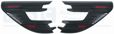 HEADLAMP COVER SET BLACK HILUX 2015- discontinuing