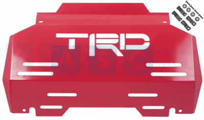 SKID PLATE 3MM TRD RED HI-LUX/FORTUNER late 2015- (REVO)-shape change year!!