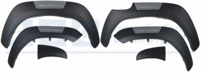 FENDER FLARES BLACK HI-LUX 2021- 6PCS