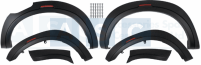FENDER FLARES BLACK SLIMLINE DMAX 2020- WITH REFLECTOR