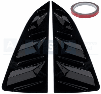 QUARTER GLASS LOUVER POLO GLOSS/BLK SET CARBON BLACK  POLO 2011-2018