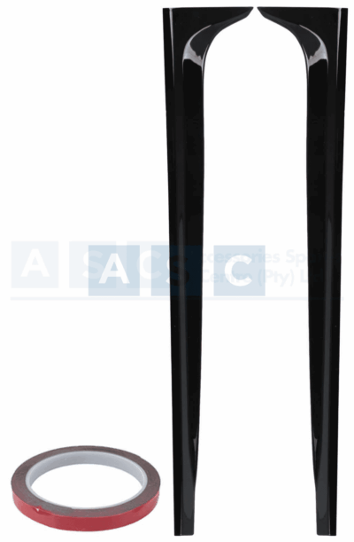 REAR GLASS SIDE WING POLO 2011-18 SET GLOSS BLACK