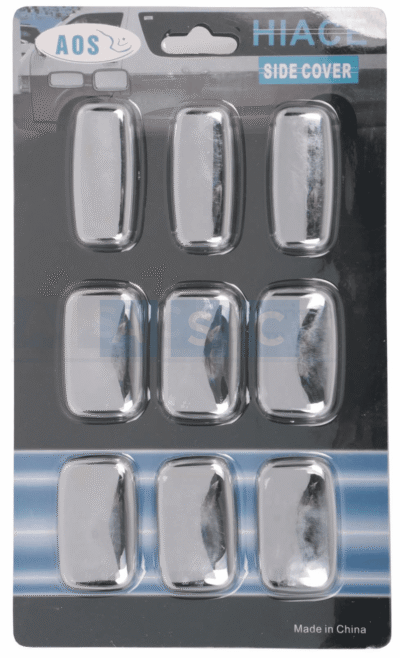 SLID/GLASS CLIP OUTER/CHROME COVERS 9PC
