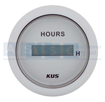 DIGITAL HOURMETER 52MM WHITE