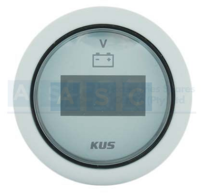 DIGITAL VOLT GAUGE 8-32V 52MM WHITE DISCONTINUED