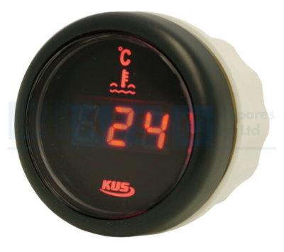 DIGITAL W/TEMP GAUGE 52MM BLACK