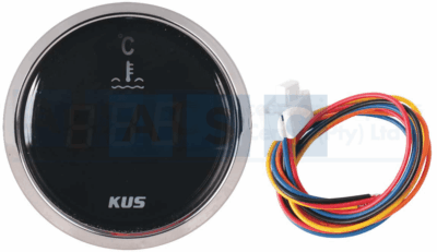 DIGITAL W/TEMP GAUGE 52MM BLACK FACE W/ S/STEEL RING