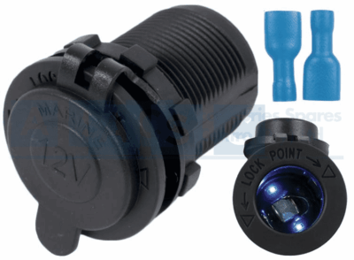 12V POWER SOCKET W/LED INDICATOR 12-24V