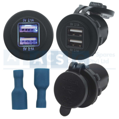 USB CHARGE UNIT 12V/24V 5V 2.1A/2.1A