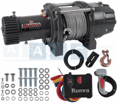 ELECTRIC HOIST 12v 1180kg cable 8.1mmx 18m