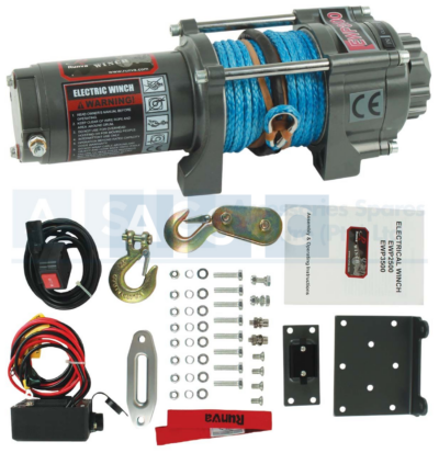 3500LB 12V WINCH W/SYNTHETIC ROPE synthetic rope  5mm 5200lbs(2358kg)