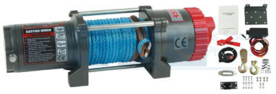 4500LB(2000KG)12V WINCH W/SYNTHENIC ROPE synythetic rope 6mm 7200lbs(3265kg)