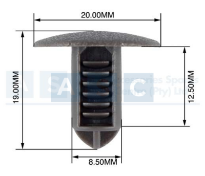 PANEL CLIPS 8.5MM (50)