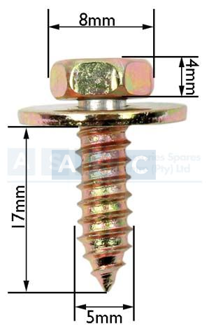 PANEL SCREWS W/WASHER 5MM(100)