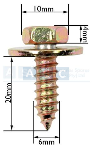 PANEL SCREWS W/WASHERS 6MM(100)