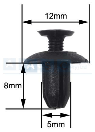 PANEL CLIPS TOYOTA (10) BLACK