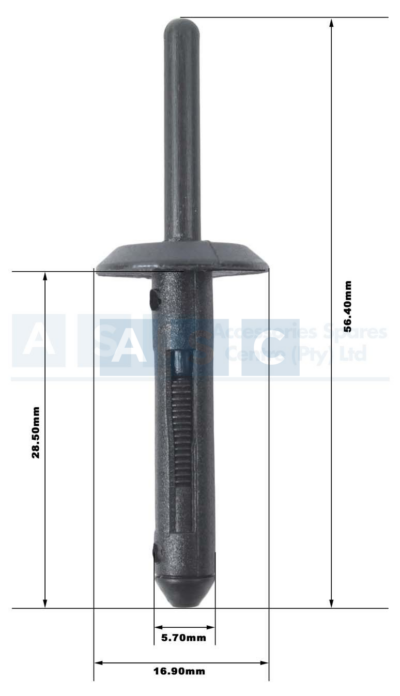 PANEL CLIPS REVIT TYPE L=29 F=16 D=6MM