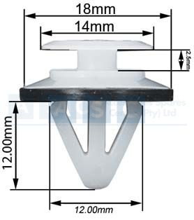 PANEL CLIPS DOOR 12MM(10)
