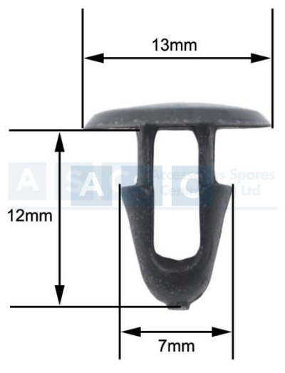 PANEL CLIPS TOYOTA BLACK