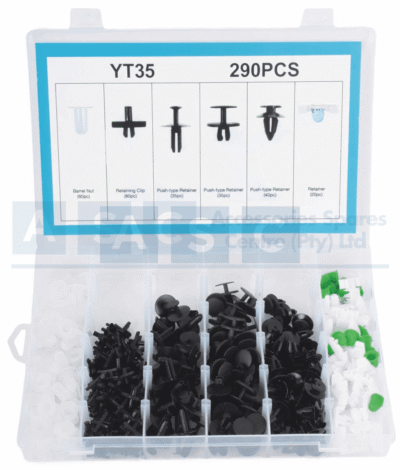 PANEL CLIPS BMW ASSORTED 290PCS YT1011X80/YT1596X80/YT1612X35/YT1597X35/