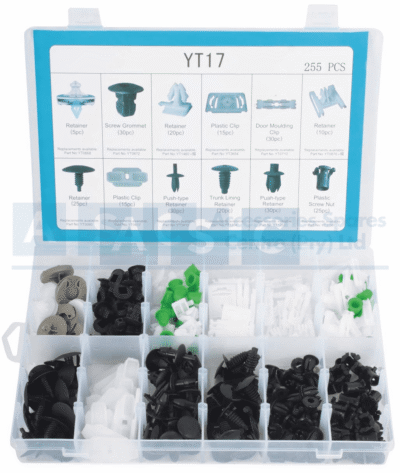 PANEL CLIPS VW ASSORTED 255PCS YT0688X5/YT0872X30/YT1460X20/YT3654X15/