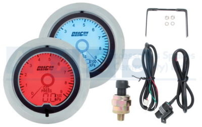 2LCD OIL PRESSURE GAUGE 12V
