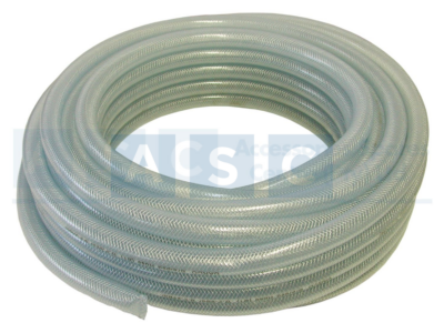 BRAIDED HOSE CLEAR 13MM(20M) L=20M/ ID=13MM/OD=17mm/WP=8BAR/TH=2mm