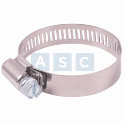 H/CLAMP 27-51MM S/STEEL BAND SOLD AS 10PCS A PACK