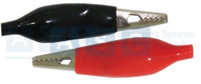 BATTERY CLIPS INSULATED (20PPP)BLK/RED