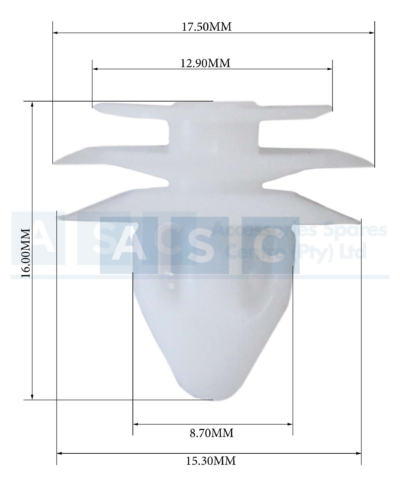DOOR PAD CLIPS 7.5MM (10)