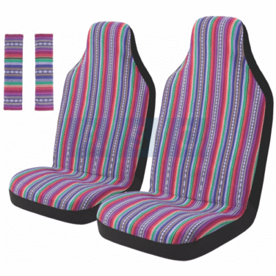 SEAT W/SEAT BELT COVER HIGH BACK FRT SET MULTI-COLOR