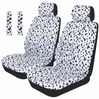 SEAT W/SEAT BELT COVER HIGH BACK FRT SET BLACK AND WHITE
