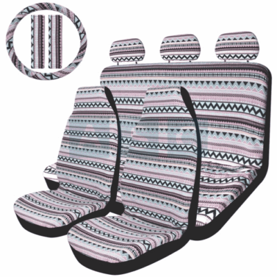 SEAT W/SEAT BELT COVER HIGH BACK SET AND STEERING COVER MULTI COLOR