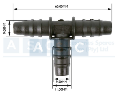 WATER T-PIECE 10MM (10)