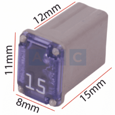 FUSE LINK FEMALE 15AMP SMALL MINI 7.8 X 11 X 15MM