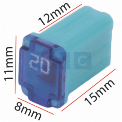 FUSE LINK FEMALE 20AMP SMALL MINI 7.8 X 11 X 15MM
