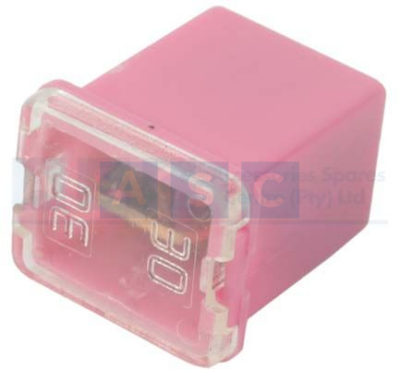 MINI FEMALE FUSE 30AMP HALF SIZE H=16MM