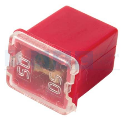 MINI FEMALE FUSE 50AMP HALF SIZE H=16MM