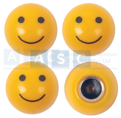 VALVE CAP SET SMILE FACE 4PC