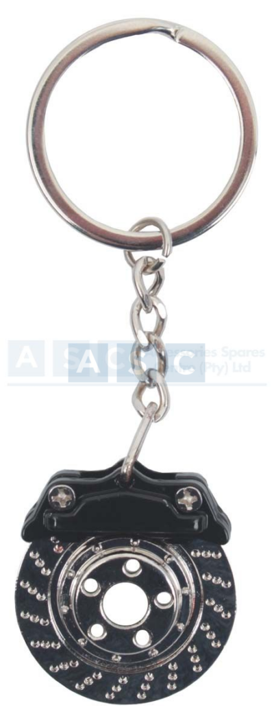 KEY RING RACING DISC SILVER/BLACK