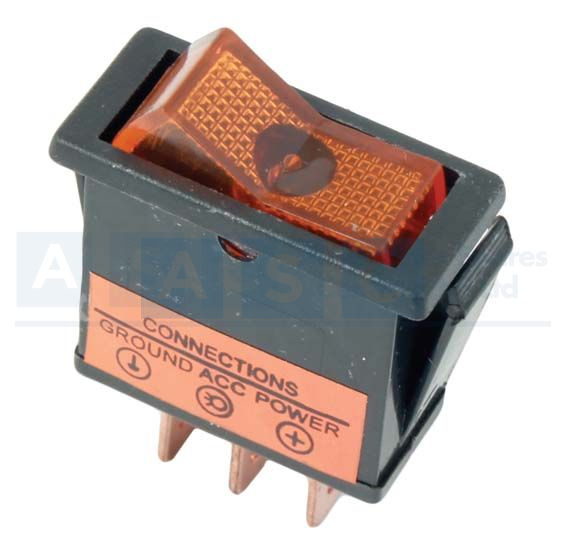 ROCKER SWITCH AMBER ILLUMINATED – Accessories Spares Centre