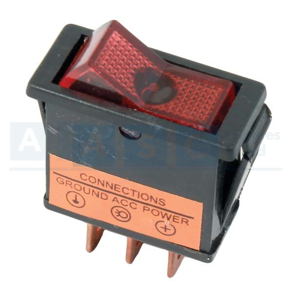 Red Tarp Rocker Switch ROCKER SWITCH RED ILLUMINATED – Accessories Spares Centre