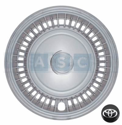 WHEEL COVERS 15SET CHROME/SILVER W/BADGE SINGLES
