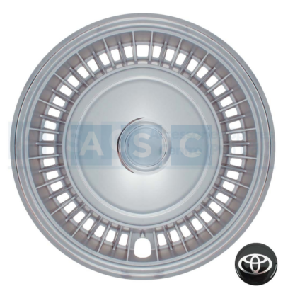 WHEEL COVERS 15SET CHROME/SILVER W/BADGE