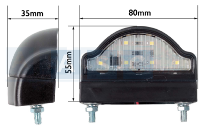 NUMBER PLATE LAMP  6LEDS 10-30V NOW REQUIRE E-MARK  DISCONTINUING