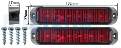 LED MARKER LAMP 6LED RED 10-30V