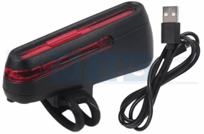 BICYCLE RECHARGEABLE REAR LIGHT LED 20 LUMRED/NON FLASHING SUPER BRIGHT RED LED